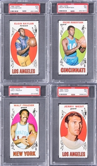 1969/70 Topps Basketball Partial Set (84/99) – Featuring West, Robertson and Baylor – All Graded PSA NM 7
